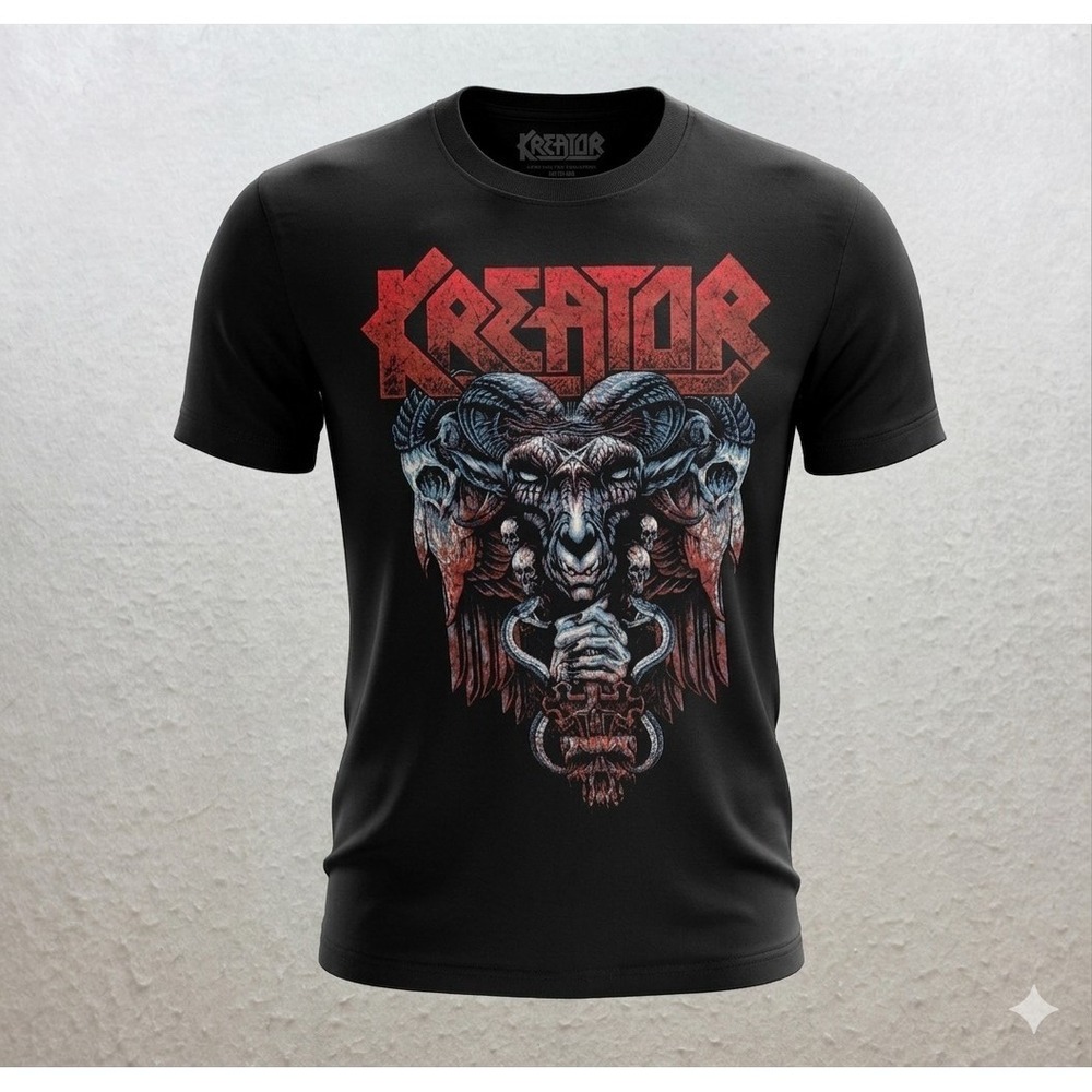 Kreator Curse Of Reality Men's Black Short Sleeve Band T-Shirt. Size M